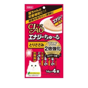 いなば CIAO(チャオ) エナジーちゅ〜る(ちゅーる) 猫用 とりささみ 14g (×4本)(定形外郵便での配送)