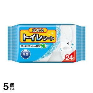  5個セットコットン・ラボ 流せるトイレシート すっきりミントの香り 24枚