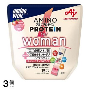  3個セットアミノバイタル アミノプロテイン for Woman ストロベリー味 3.8g× 30本入