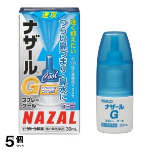 第２類医薬品 5個セットナザールGスプレークール 鼻炎用点鼻薬 30mL