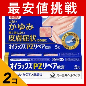 指定第２類医薬品 2個セットオイラックスPZリペア軟膏 5g かゆみ止め 塗り薬 市販 手湿疹 かぶれ 皮膚炎(定形外郵便での配送)