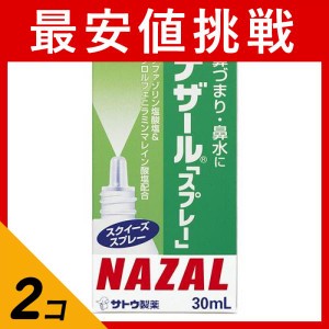 第２類医薬品 2個セットナザール「スプレー」スクイーズタイプ 鼻炎用点鼻薬 30mL