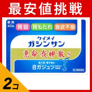 第２類医薬品 2個セット恵命我神散 S 散剤タイプ 40包 胃腸薬 食欲不振 胃もたれ 胃弱 市販