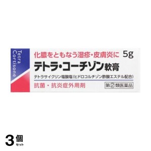 指定第２類医薬品 3個セットテトラ・コーチゾン軟膏 5g 化膿止め 塗り薬 ステロイド 抗生物質 湿疹 皮膚炎 虫刺され 子供 市販(定形外郵