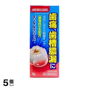 第２類医薬品 5個セットデンタルクリームT 4g 痛み止め 塗り薬 軟膏 歯槽膿漏 歯肉炎 歯痛 虫歯 口内炎 口角炎 子供 市販(定形外郵便での