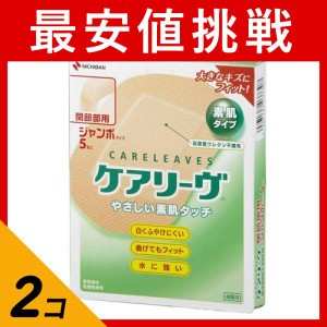  2個セットニチバン ケアリーヴ やさしい素肌タイプ 5枚 (ジャンボサイズ 関節部用)(定形外郵便での配送)