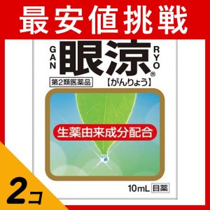 第２類医薬品 2個セット眼涼 10mL 目薬 目の疲れ 目のかすみ 目のかゆみ 結膜充血 市販(定形外郵便での配送)