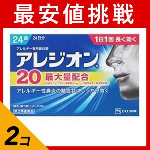 第２類医薬品 2個セットアレジオン20 24錠 24日分 アレルギー性鼻炎薬 花粉症 鼻水 鼻づまり