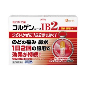 指定第２類医薬品コルゲンコーワIB2 8カプセル(定形外郵便での配送)