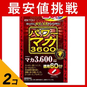  2個セット井藤漢方 パワーマカ3600 120粒 徳用60日分 すっぽん 黒にんにく ローヤルゼリー 冬虫夏草 高麗人参 牡蠣(定形外郵便での配送)