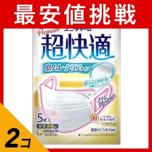  2個セット超快適マスク 息ムレクリアタイプ 6枚入 (小さめサイズ)