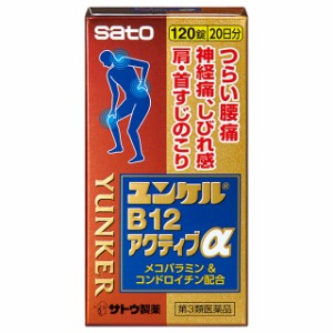 第3類医薬品 ユンケルB12アクティブα120錠 セルフメディケーション税制対象商品 佐藤製薬 つらい腰痛 神経痛 しびれ感 肩 首すじのこり