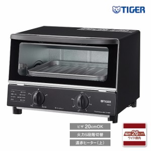 タイガー TIGER オーブントースター やきたて ブラック KAK-G101 K コンパクト ワイド庫内 火力5段階
