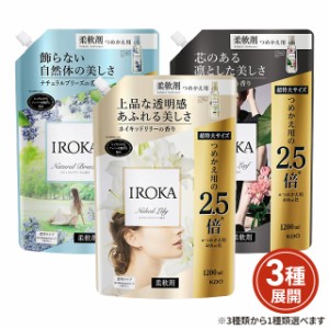 [3種類から1種類選択] 柔軟剤 IROKA スパウト 1200mL 大容量 詰め替え 花王