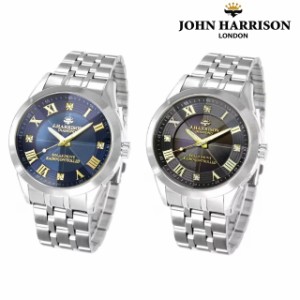J.harrison ジョンハリソン 腕時計 4石天然ダイヤモンド付き シルバーベゼル ソーラー電波時計 JH-2172M 紳士用 メンズ