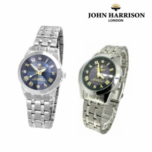 J.harrison ジョンハリソン 腕時計 4石天然ダイヤモンド付き シルバーベゼル ソーラー電波時計 JH-2172L 婦人用 レディース
