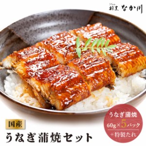 うなぎ 国産 ぎおん割烹なか川 うなぎ蒲焼セット 60g×5パック ウナギ 鰻 お取り寄せ 贈答 冷凍 土用 丑の日