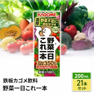 鉄板カゴメ飲料 21本セット＜野菜一日これ一本200mL＞