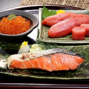 紅鮭と魚卵セット（ 紅鮭切身×320g（4切）、たらこ×150ｇ、いくら×100ｇ） いくら たらこ さけ イクラ 鮭 タラコ