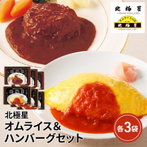 北極星 オムライス ＆ ハンバーグ セット 各3袋 冷凍 惣菜 大阪 冷凍食品