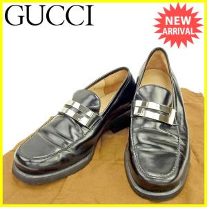 グッチ GUCCI ローファー シューズ 靴 レディース ♯36C Gマーク 良品 セール【中古】 T422