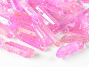 天然水晶 カラークリスタル【ピンク】 20g ポイント水晶 オルゴナイト パーツ レジン UVレジン