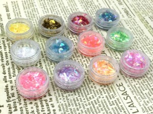 クラッシュホログラム 12色セット 乱切りホログラム オーロラ レジン 封入 ラメ