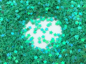 星型 キラキラミニパーツ スター レジン 封入 約1g ターコイズ 青緑