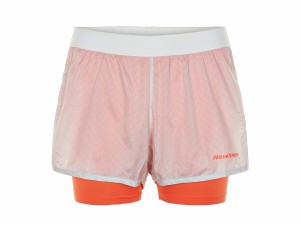 ニューライン：【レディース】ブラック 2 レイヤー ショーツ【newline BLACK 2-LAY SHORTS スポーツ フィットネス ショート パンツ】