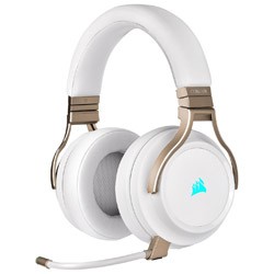 (中古)CORSAIR Virtuoso RGB WIRELESS Pearl CA-9011224-AP パールホワイト(377-ud)