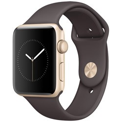 (中古)Apple Apple Watch Series 2 42mm ゴールドアルミニウムケース ココアスポーツバンド(295-ud)