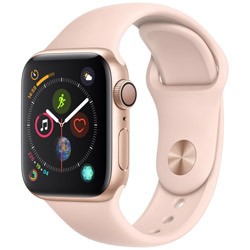 (中古)Apple Apple Watch Series 4 GPS 40mm ゴールドアルミニウムケース ピンクサンドスポーツバンド(258-ud)