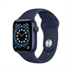 (中古)Apple Apple Watch Series 6 GPS + Cellular 40mm ブルーアルミニウムケース ディープネイビースポーツバンド(305-ud)