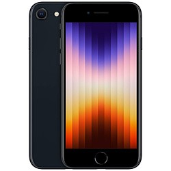 (中古)Apple iPhone SE 第3世代 128GB ミッドナイト MMYF3J/A SIMフリー(258-ud)