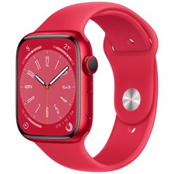 (中古)Apple Apple Watch Series 8 GPS + Cellular 45mm (PRODUCT)REDアルミニウムケース (PRODUCT)REDスポーツバンド(262-ud)