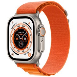 (中古)Apple Apple Watch Ultra GPS + Cellular 49mm チタニウムケース オレンジアルパインループ(258-ud)