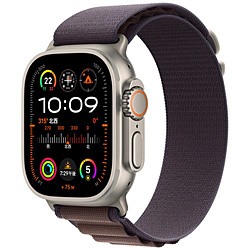 (中古)Apple (展示品) Apple Watch Ultra 2 GPS + Cellular 49mm チタニウムケース インディゴアルパインループ(258-ud)