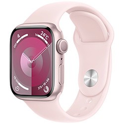 (中古)Apple Apple Watch Series 9 GPS 41mm ピンクアルミニウムケース ライトピンクスポーツバンド(258-ud)