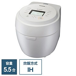 (中古)(展示品) 炊飯器 本炭釜 紬 白真珠(しろしんじゅ) NJ-BW10F-W [5.5合 /IH](348-ud)