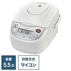 (中古)炊飯器 炊きたて ホワイト JBH-G102-W [5.5合 /マイコン] (箱破損品)(276-ud)