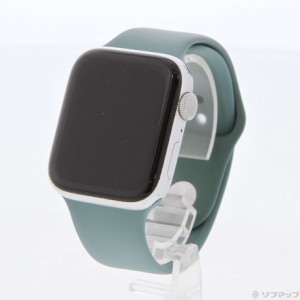 (中古)Apple Apple Watch Series 5 GPS 44mm シルバーアルミニウムケース パイングリーンスポーツバンド(258-ud)