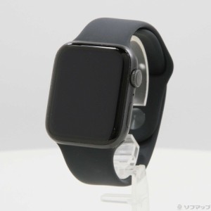 (中古)Apple Apple Watch Series 6 GPS 44mm スペースグレイアルミニウムケース ブラックスポーツバンド(276-ud)