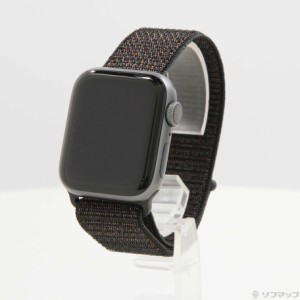 (中古)Apple Apple Watch Series 4 GPS 40mm スペースグレイアルミニウムケース ブラックスポーツループ(258-ud)