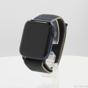 (中古)Apple Apple Watch Series 6 GPS 44mm ブルーアルミニウムケース チャコールスポーツループ(276-ud)