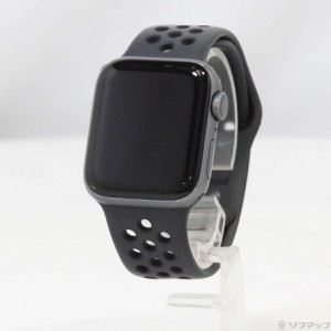 (中古)Watch Series 4 Nike+ GPS 40mm スペースグレイアルミニウムケース アンスラサイト/ブラックNikeスポーツバンド(258-ud)