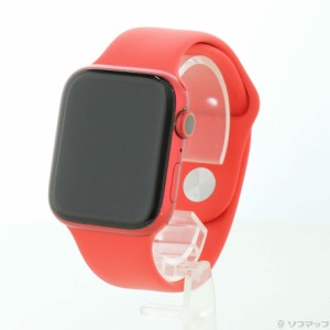 (中古)Apple Apple Watch Series 6 GPS 44mm (PRODUCT)REDアルミニウムケース (PRODUCT)REDスポーツバンド(352-ud)