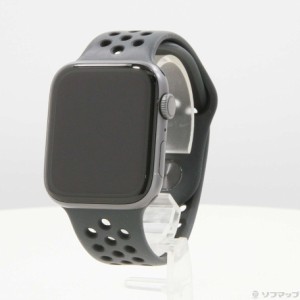 (中古)Watch Series 4 Nike+ GPS 44mm スペースグレイアルミニウムケース アンスラサイト/ブラックNikeスポーツバンド(276-ud)