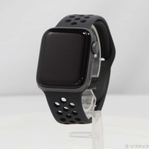 (中古)Watch Series 4 Nike+ GPS 40mm スペースグレイアルミニウムケース アンスラサイト/ブラックNikeスポーツバンド(276-ud)