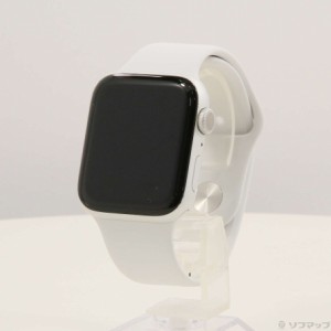 (中古)Apple Apple Watch Series 6 GPS 44mm シルバーアルミニウムケース ホワイトスポーツバンド(371-ud)