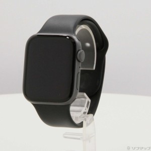 (中古)Apple Apple Watch Series 4 GPS 44mm スペースグレイアルミニウムケース ブラックスポーツバンド(220-ud)